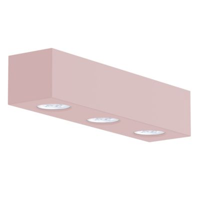 LUMICOM - MANHATTAN L Plafonnier, 3X GU10, max 33W, métal, rose, 30x10cm