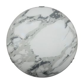 LUMICOM - MARBLE Plafonnier, 2X E27, max 42W, verre sérigraphié, D.40cm