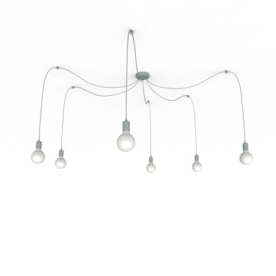 LUMICOM - MEDUSA Suspension, 6X E27, max 42W, métal, vert iceberg, H.6cm
