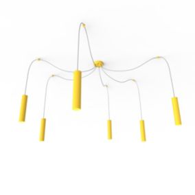 LUMICOM - MEDUSA Suspension, 6X GU10, max 33W, métal, jaune, D.6cm