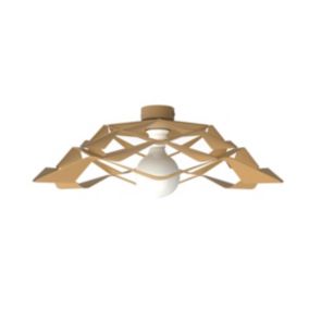 LUMICOM - MIGRA Plafonnier, 1X E27, max 42W, métal, anodic gold, D.60cm