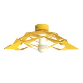 LUMICOM - MIGRA Plafonnier, 1X E27, max 42W, métal, jaune, D.40cm