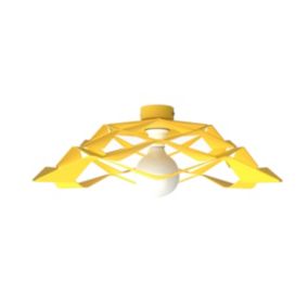 LUMICOM - MIGRA Plafonnier, 1X E27, max 42W, métal, jaune, D.60cm