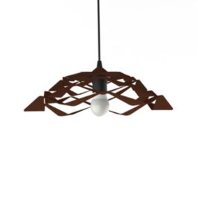 LUMICOM - MIGRA Suspension, 1X E27, max 42W, métal, marron corten, D.40cm