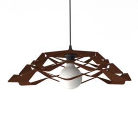 LUMICOM - MIGRA Suspension, 1X E27, max 42W, métal, marron corten, D.60cm