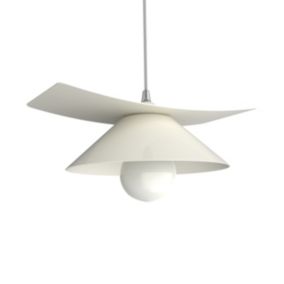 LUMICOM - MILLER Suspension, 1X E27, max 42W, métal, blanc brillant, D.25cm