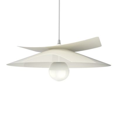 LUMICOM - MILLER Suspension, 1X E27, max 42W, métal, blanc brillant, D.40cm