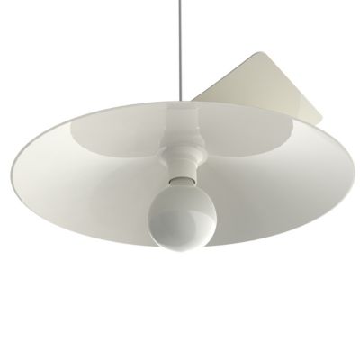 LUMICOM - MILLER Suspension, 1X E27, max 42W, métal, blanc brillant, D.40cm