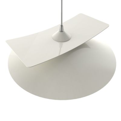 LUMICOM - MILLER Suspension, 1X E27, max 42W, métal, blanc brillant, D.40cm