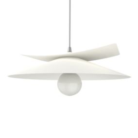 LUMICOM - MILLER Suspension, 1X E27, max 42W, métal, blanc mat, D.40cm