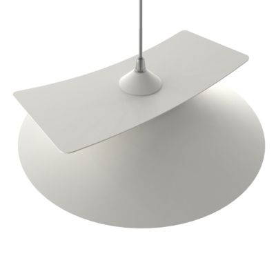 LUMICOM - MILLER Suspension, 1X E27, max 42W, métal, blanc mat/feuille cuivre, D.40cm