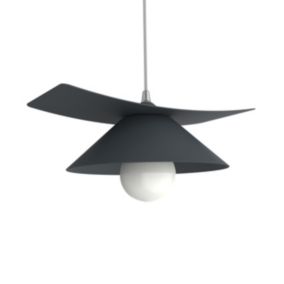 LUMICOM - MILLER Suspension, 1X E27, max 42W, métal, gris anthracite, D.25cm