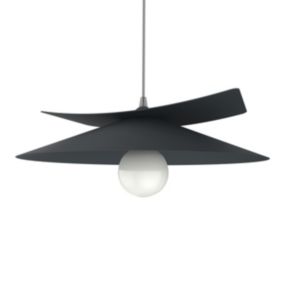 LUMICOM - MILLER Suspension, 1X E27, max 42W, métal, gris anthracite, D.40cm