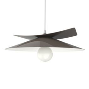 LUMICOM - MILLER Suspension, 1X E27, max 42W, métal, gris /blanc, D.40cm