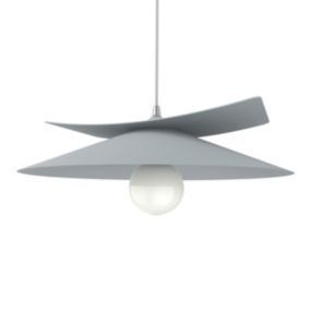 LUMICOM - MILLER Suspension, 1X E27, max 42W, métal, gris, D.40cm