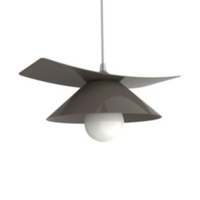 LUMICOM - MILLER Suspension, 1X E27, max 42W, métal, gris torturelle, D.25cm