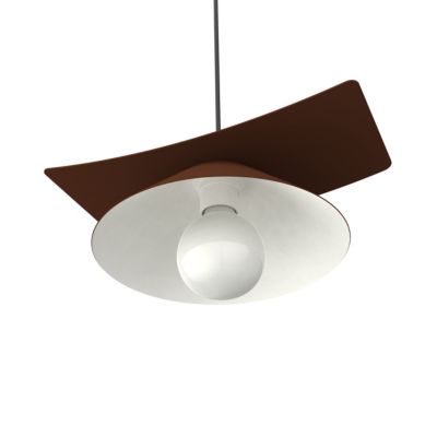 LUMICOM - MILLER Suspension, 1X E27, max 42W, métal, marron corten/blanc, D.25cm