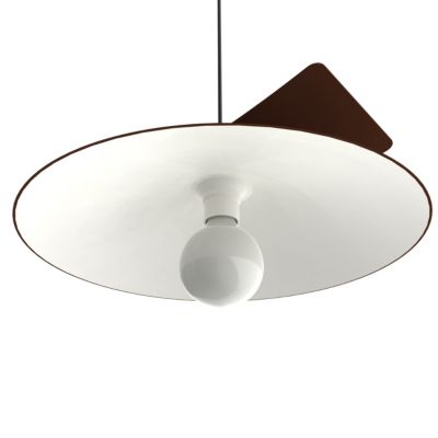 LUMICOM - MILLER Suspension, 1X E27, max 42W, métal, marron corten/blanc, D.40cm
