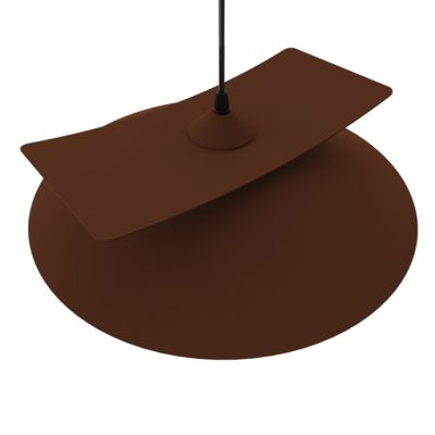 LUMICOM - MILLER Suspension, 1X E27, max 42W, métal, marron corten/blanc, D.40cm