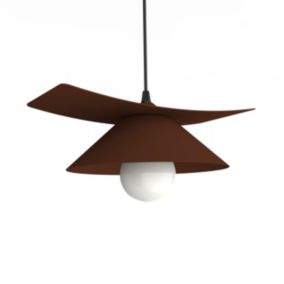 LUMICOM - MILLER Suspension, 1X E27, max 42W, métal, marron corten, D.25cm