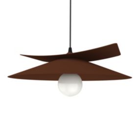 LUMICOM - MILLER Suspension, 1X E27, max 42W, métal, marron corten, D.40cm