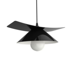 LUMICOM - MILLER Suspension, 1X E27, max 42W, métal, noir brillant/blanc, D.25cm