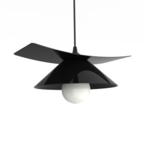 LUMICOM - MILLER Suspension, 1X E27, max 42W, métal, noir brillant, D.25cm