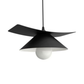 LUMICOM - MILLER Suspension, 1X E27, max 42W, métal, noir mat/blanc, D.25cm