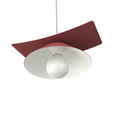 LUMICOM - MILLER Suspension, 1X E27, max 42W, métal, rouge cowhide/blanc, D.25cm