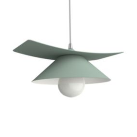 LUMICOM - MILLER Suspension, 1X E27, max 42W, métal, vert iceberg/blanc, D.25cm