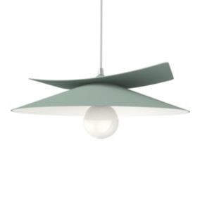 LUMICOM - MILLER Suspension, 1X E27, max 42W, métal, vert iceberg/blanc, D.40cm