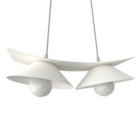 LUMICOM - MILLER Suspension, 2X E27, max 42W, métal, blanc mat, L.27cm