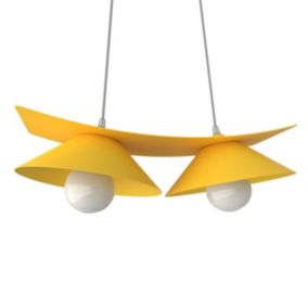 LUMICOM - MILLER Suspension, 2X E27, max 42W, métal, jaune, L.27cm