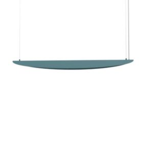 LUMICOM - MIRROR 1X Suspension, STRIP LED, 17W/m, 4000K, métal, bleu mediterraneen, L90cm