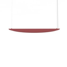 LUMICOM - MIRROR 1X Suspension, STRIP LED, 17W/m, 4000K, métallo, Rouge cowhide, L90cm