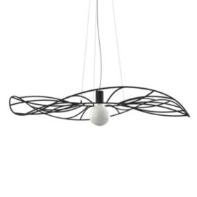 LUMICOM - MUSA Suspension, 1X E27, max 42W, métal, noir mat, D.90cm