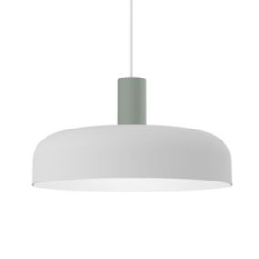 LUMICOM - NADIR Suspension, 1X E27, max 42W, métal, blanc mat/vert iceberg, D.40cm