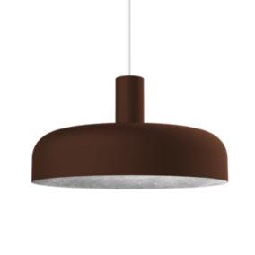 LUMICOM - NADIR Suspension, 1X E27, max 42W, métal, marron corten/feuille argent, D.40cm