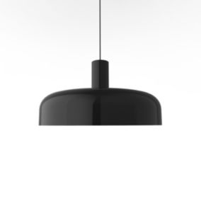 LUMICOM - NADIR Suspension, 1X E27, max 42W, métal, noir brillant, D.40cm