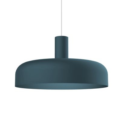 LUMICOM - NADIR Suspension, 1X E27, max 42W, métal, noir mat/bleu méditerranéen, D.40cm