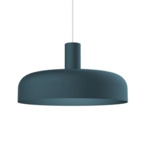 LUMICOM - NADIR Suspension, 1X E27, max 42W, métal, noir mat/bleu méditerranéen, D.40cm