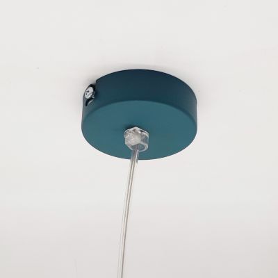 LUMICOM - NADIR Suspension, 1X E27, max 42W, métal, noir mat/bleu méditerranéen, D.40cm