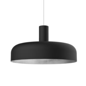 LUMICOM - NADIR Suspension, 1X E27, max 42W, métal, noir mat/feuille argent, D.40cm