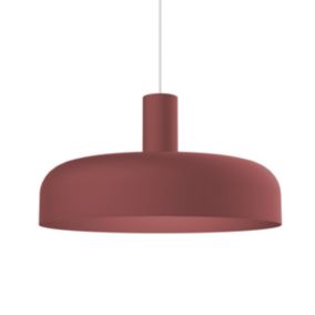 LUMICOM - NADIR Suspension, 1X E27, max 42W, métal, rouge cowhide, D.40cm