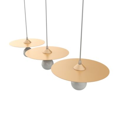 LUMICOM - NINA BINARIO Suspension, 3XE27, max 42W, métal, anodic gold, D.30cm