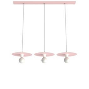 LUMICOM - NINA BINARIO Suspension, 3XE27, max 42W, métal, rose, D.30cm