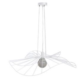 LUMICOM - NINA Suspension, 1X E27, max 42W, métal, blanc mat, D.90cm