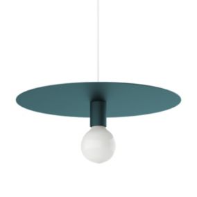 LUMICOM - NINA Suspension, 1X E27, max 42W, métal, bleu méditerranéen, D.40cm