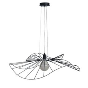 LUMICOM - NINA Suspension, 1X E27, max 42W, métal, gris anthracite, D.90cm