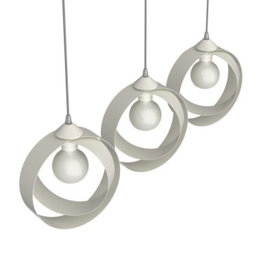 LUMICOM - NUCLEO BINARIO Suspension, 3XE27, max 42W, metallo, blanc, D.25cm